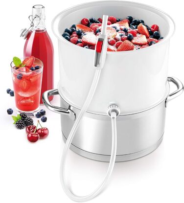 Парова соковижималка для фруктів та овочів Della Casa, пластик, біла, 28.4 x 16.9 x 28 см, 895250