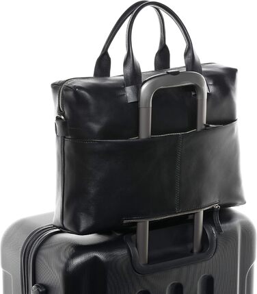 Велика сумка для ноутбука з натуральної шкіри - 15.4-дюймовий ноутбук ділова сумка Troy - сумка через плече портфель з відділенням