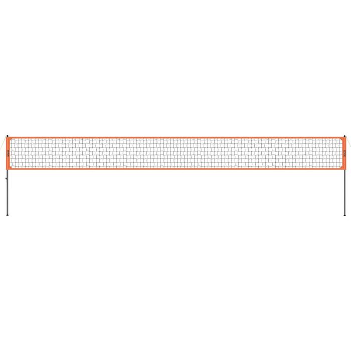 Комплект волейбольної сітки VEVOR зі збільшеним ігровим полем (9,7 x 2,4 м), портативний, з регульованою висотою, для пляжу та саду (з м'ячем та сумкою), помаранчевий