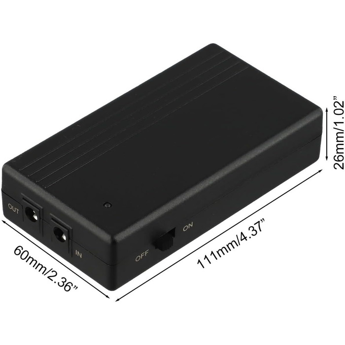 Джерело безперебійного живлення (UPS) 12V 2A 22.2W для камер, роутерів та систем безпеки з захистом від перезаряду, перевантаження та короткого замикання