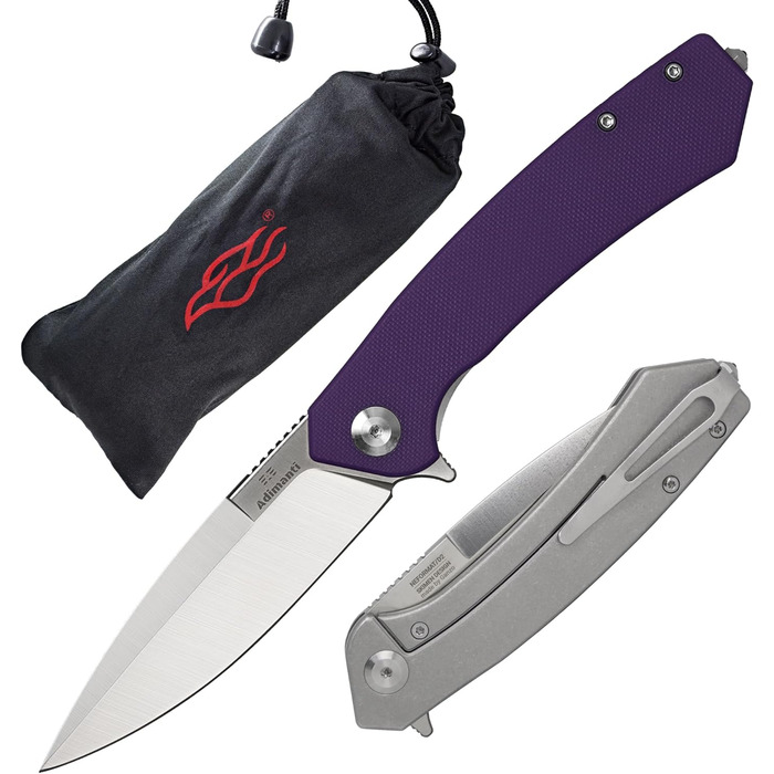 Кишеньковий складаний ніж Firebird GANZO Adimanti Skimen-PL, рукоятка G10 з кліпсою та склобій, клинок зі сталі D2, мисливський, р