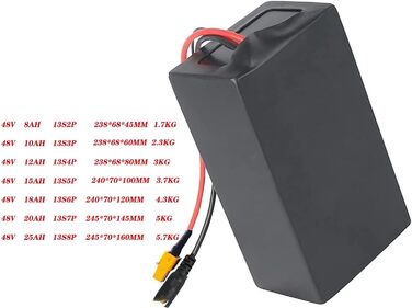 Акумулятор для електровелосипеда Велосипедні акумулятори 48V 8Ah 10Ah 12Ah 15Ah 18Ah 20Ah 25Ah Літій-іонний акумулятор для електровелосипеда 48V Літій-іонний акумулятор із зарядним пристроєм для двигуна 200W 500W 800W 1000W 48V 10Ah, 48V 20Ah