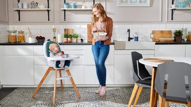 В 1 стільчик для годування TIXI, стільчик для годування, дитячий стільчик, комбінований стільчик з водонепроникного матеріалу, дер