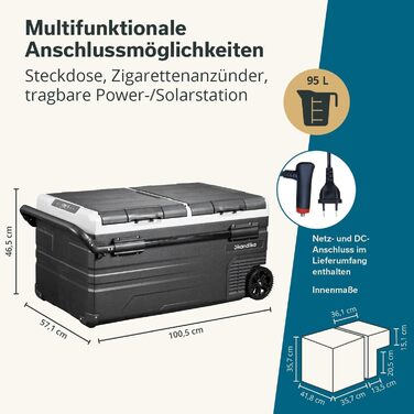 Морозильна камера Skandika для автомобіля від 35 до 55 л 10 до -20 C компресорна холодильна камера з перегородкою, безшумна, екоре