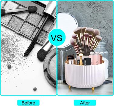 Органайзер для косметичного макіяжу DASIAUTOEM, органайзер для пензлика, що обертається на 360, косметична полиця, пензлик для пов