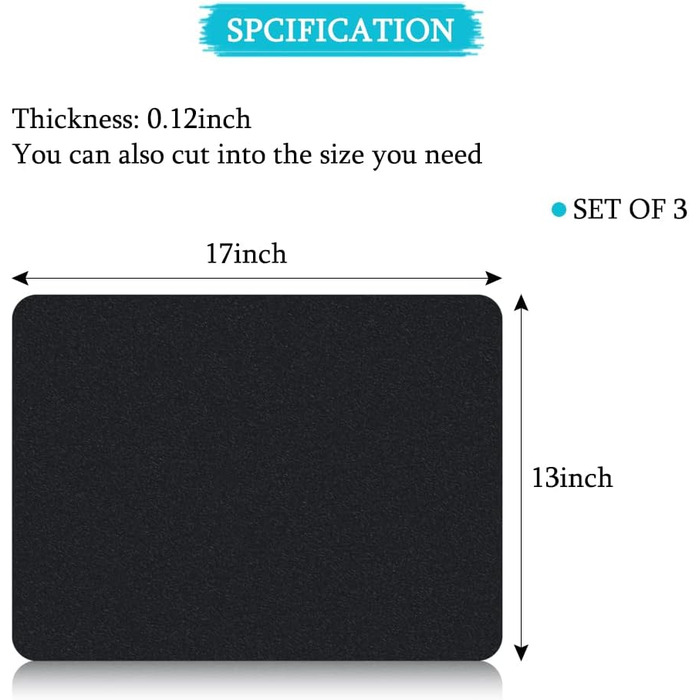 Термостійкий килимок для фритюрниці, 3 частини фетрового термозахисного килимка для кухонної стільниці, захисна стільниця, нековзна аксесуари Килимок для фритюрниці (33*43СМ) 3 шт. и 43см*33см