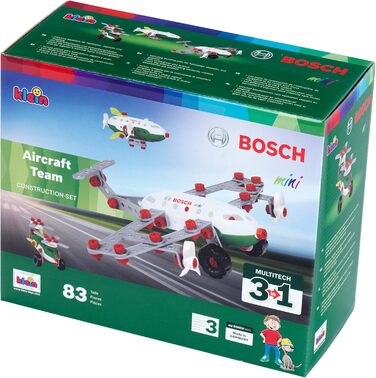 Конструктор Theo Klein 8790 Bosch 3 в 1 Aircraft Team I Для конструювання різноманітних літаків I Включає в себе плани побудови 3 моделей I Іграшка для дітей віком від 3 років і старше