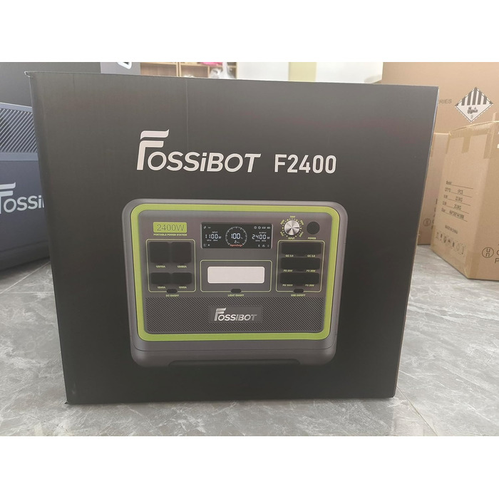 Портативна електростанція FOSSiBOT F2400 2400W 2048Wh, сонячний генератор LiFePO4, балконна електростанція швидкої зарядки 1,5 год