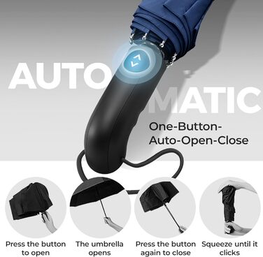 Парасолька складна парасолька незахищена від шторму автоматична сумка для парасольок з відкритим доступом, чорна Чоловіча жіноча д