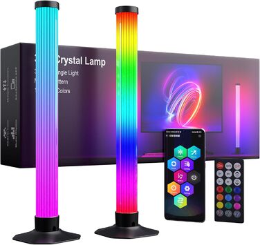 Освітлення RGB IC Lightbar, світлодіодна панель із синхронізацією музики, лампа навколишнього середовища з керуванням USB, підсвічування ігрового телевізора зі зміною кольору з пультом дистанційного керування, для оформлення кімнати, 43CM 360