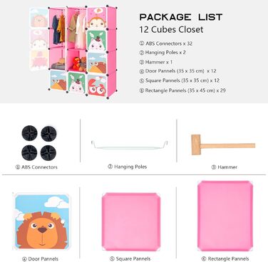 Розширювана дитяча полиця Дитяча шафа Сходинкова полиця Книжкова полиця з дверцятами та 2 вішалками, глибші відділення, ніж зазвич