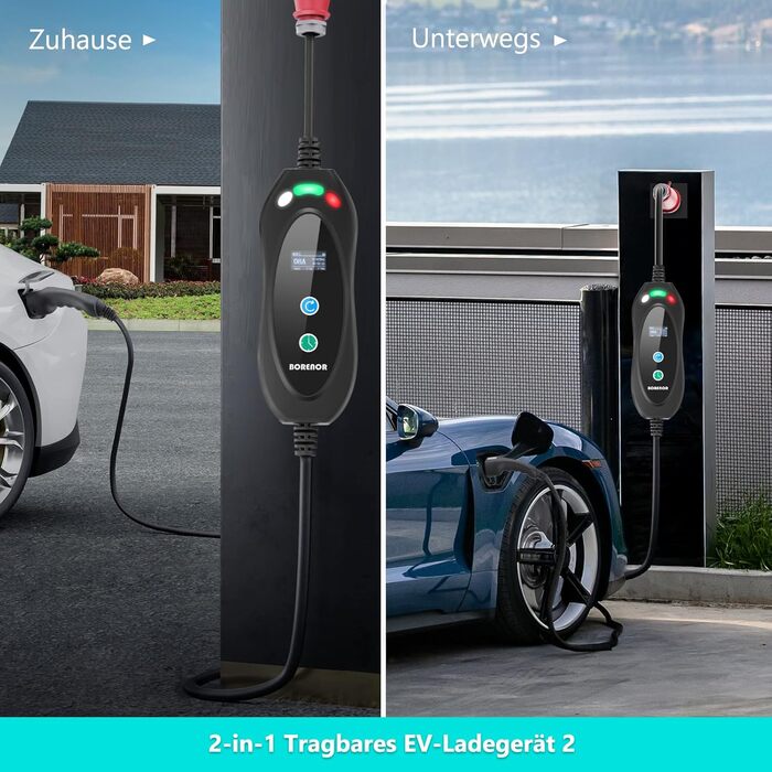 Зарядний кабель CEE 16A до типу 2 11KW 380V, 3-фазний, портативна зарядна станція для електромобілів 5M, мобільна зарядна станція