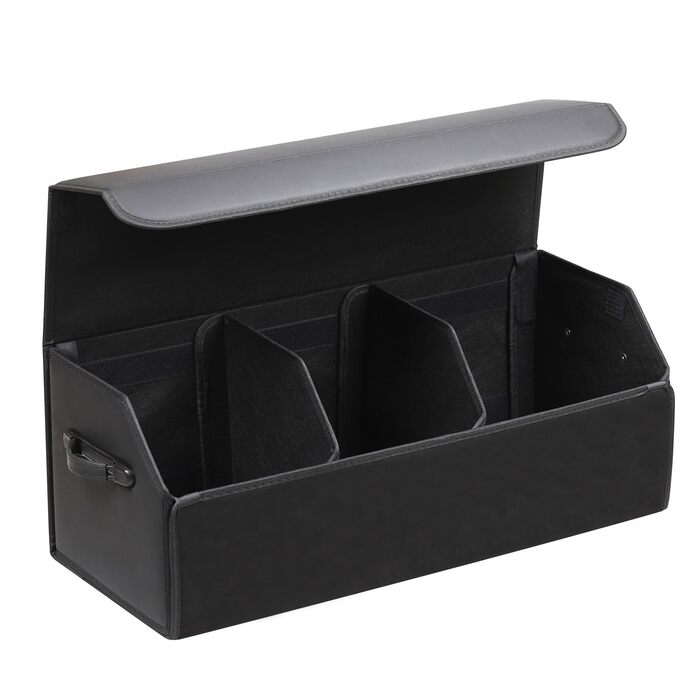 Органайзер для багажника зі шкіри, міцний, складаний, з регульованими відділеннями, надзвичайно великий об'єм (довжина 74.9 см x ширина 31 см x висота 29.2 см), 151