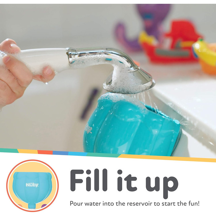 Іграшка для ванни Nuby Wacky Waterworks з присоскою, когнітивний розвиток для дітей, інтерактивна водна іграшка, весела та розвива