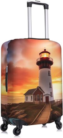 Чохол еластичний для валізи Sunset Prints з прихованою блискавкою, універсальний захист для подорожей та ділових поїздок, чорний, розмір M (для валіз 22-24 дюйми)