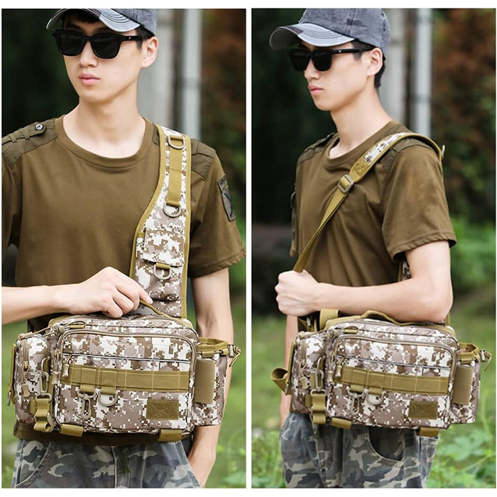 Сумка для риболовлі Lixada Багатофункціональна водонепроникна сумка для рибальської ремні Відкрита сумка на пояс Сумка для котушки Сумка для зберігання приманок Сумка на плече Сумка-органайзер