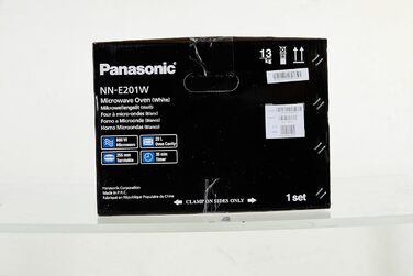 Мікрохвильова піч Panasonic NN-E201WMEPG Solo (800 Вт, 20 літрів) Біла без гриля Одинарна біла