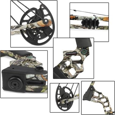 Набір складеного лука для дорослих початківців 20–70 lb – мисливський та спортивний лук з повним комплектом аксесуарів