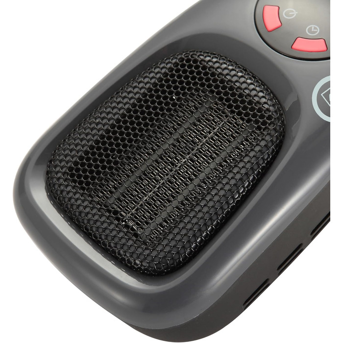 Міні-вентилятор Balderia SH500 - керамічний нагрівач потужністю 500 Вт для підключення до мережі, площа обігріву до 20 м, регульований термостат 1530 C, таймер до 12 годин, захист від перегріву, пульт дистанційного керування, компактний