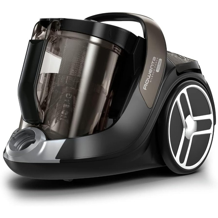 Циклонний паркетний пилосос Без мішка Великий контейнер для пилу 2,5 л Тонкий і сучасний дизайн Міцний двигун EffiTech Чорний парк