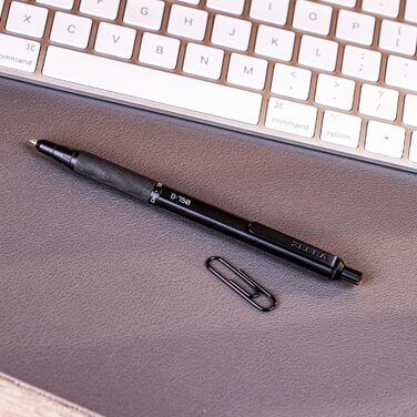 Гелева ручка Zebra Pen G-750, висувна, чорний латунний корпус, середній наконечник, 0,7 мм, чорне чорнило, (49811)