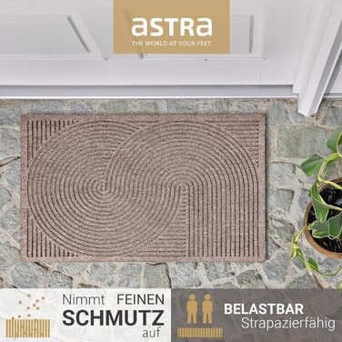 Килимок для вулиці Astra, нековзкий - водонепроникний килимок для входу та балкону - міцний килимок для дверей 60x90 см бежевий 60 x 90 см (прямокутний) бежевий