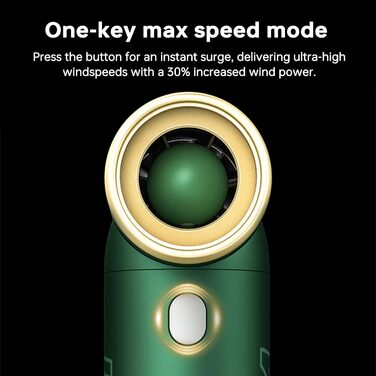Електричний металевий пилосос Kica JetFan 2S - 117000 об./хв., міні-повітряний повітродувник з плавним керуванням і кнопкою Turbo, портативний розпилювач стисненого повітря для ПК, автомобіля, офісу, дивана - зелений (JetFan 2 Upgrade)