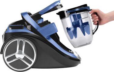 Безмішковий пилосос 550 Вт об'єм пилу 2,5 л низький рівень шуму компактний розмір вкл. аксесуари синій 33, 3 x 30 x 43, 5 см парке