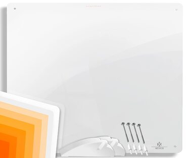 Інфрачервоний настінний обігрівач KESSER, радіатор, нагрівальна панель 425-550 Вт (1 x 550 Вт) 550 Вт, білий колір з вбудованим термостатом