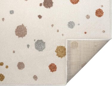 Килим Beat Kids Modern м'який дитячий килим, м'який ворс, простий у догляді, стійкий до кольору, малюнок в крапку, кремовий, 120 x