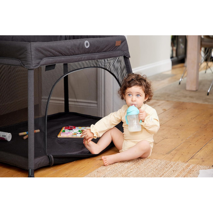 Компактне дитяче ліжечко-дорожнє ліжечко з матрацом від Baby Elegance Легке, складне ліжечко з колискою та сітчастими бортиками Ідеальне портативне ліжечко-дорожнє ліжечко для немовлят та малюків вагою до 15 кг