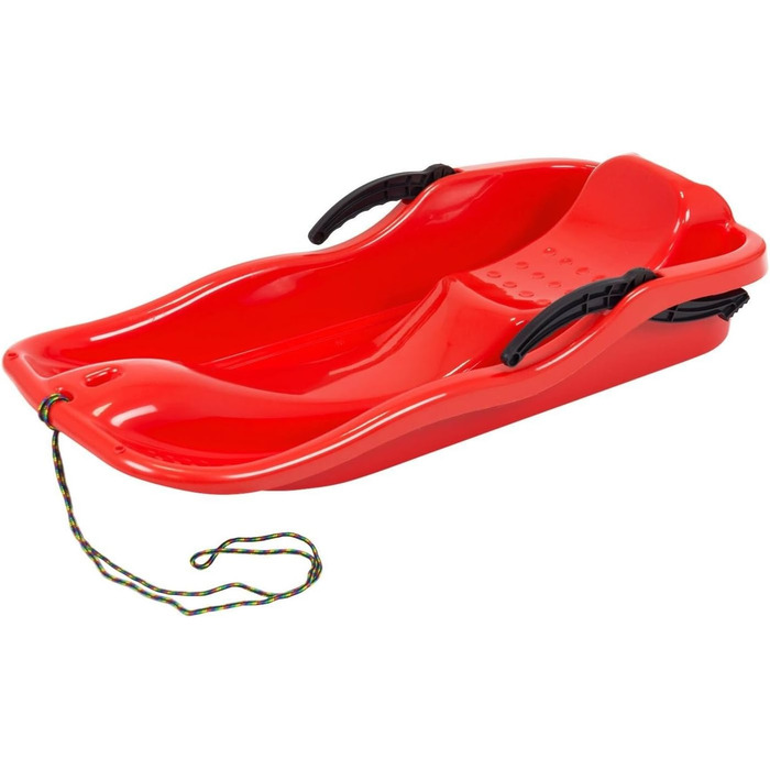 Санки пластикові з гальмами та буксирувальним тросом, сині