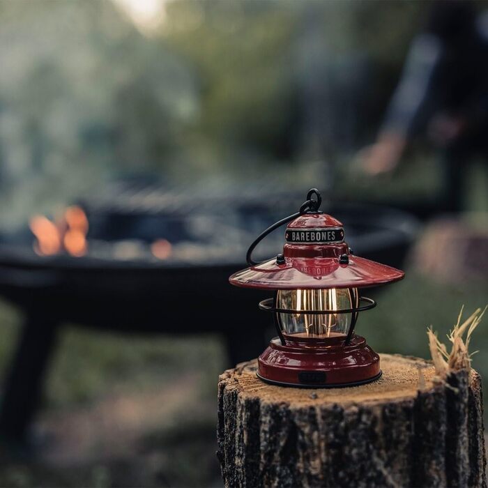Міні-ліхтар Barebones Edison вінтажний регульований кемпінговий ліхтар із USB-світлодіодним підсвічуванням для використання на вулиці (червоний)