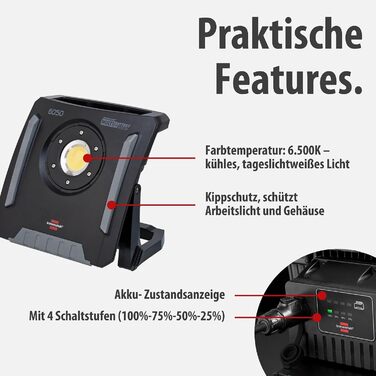 Професійний гібридний світлодіодний прожектор Brennenstuhl Professional Multi Battery 6050 MH 60Вт 6200лм