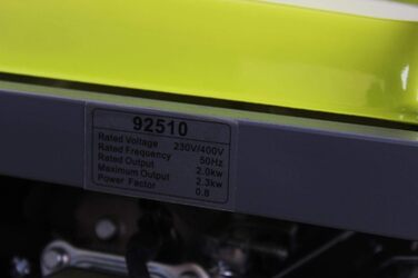 Бензиновий генератор 2,3 кВА 400 В 3 шт. 230 В 12 В постійного струму Електричний генератор, 92510