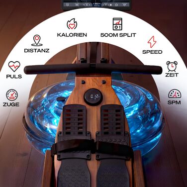 Домашній гребний тренажер з водонепроникним або магнітним опором, світлодіодним дисплеєм, сумісністю з додатком Bluetooth, подвійною ковзною рейкою, тихою роботою, ергономічним сидінням, тренуванням для всього тіла, вертикальним зберіганням, PROwer/WRX500