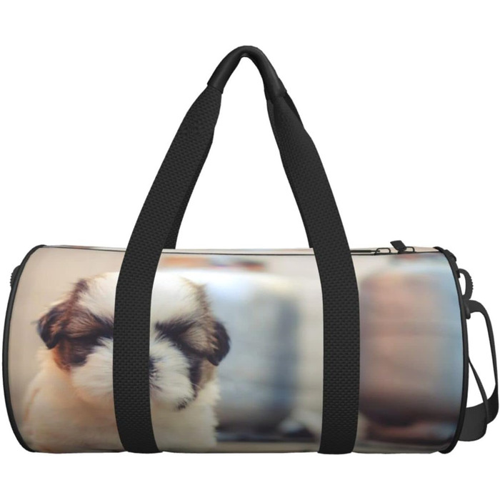 Біла та коричнева дорожня сумка-мішок, довговічна, спортивна сумка для чоловіків та жінок, ідеальна для цуценят, велика спортивна сумка