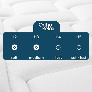 Матрац із пружинним блоком 90x200 см, висота 30 см, двосторонній матрац H2 та H3 з літнім та зимовим боковинами, 100-денний пробний період, матрац для ліжок із пружинним блоком, ефект пам&39яті, сертифікований Oeko-Tex 100, 90 x 200 см