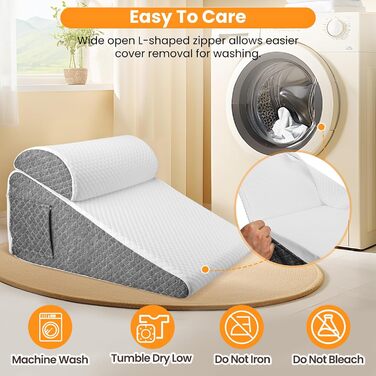 Регульовані подушки, подушки для читання для ліжка та дивана, подушки з піни з ефектом пам&39яті, підставки для ніг для відпочинку, опори для спини, шиї та ніг для читання або перегляду телевізора