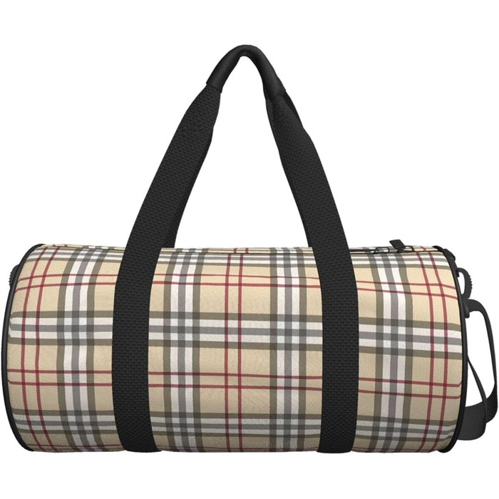 Дорожня сумка-мішок у клітинку для спортзалу, спорту, подорожей, велика сумка для покупок, на нічліг та на вихідні для жінок та чоловіків