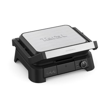 Електрогриль 3в1 Tefal SuperGrill контактний гриль, настільний гриль та BBQ, 2000 Вт, 3 рівні висоти, антипригарне покриття, для м'яса, овочів та сендвічів, до 6 порцій