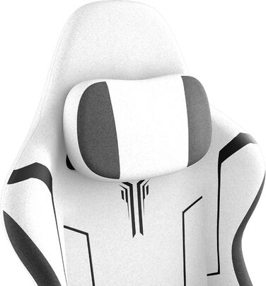 Ігрове крісло YUENFONG, ергономічне ігрове крісло з функцією масажу та підставкою для ніг, ігрове крісло з вбудованими підлокітниками, до 150 кг, для офісу/дому, біле