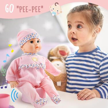 Лялька Toy Choi&39s Baby Doll - розмовляючі ляльки 40 см для дівчаток від 2 років зі звуками та веселими аксесуарами для годування