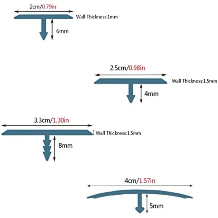 Перехідна смуга підлоги з дерева до плитки, Т-подібна крайова смуга з алюмінієвого сплаву, смуга кришки шва дверного зазору, 90 см (колір E, розмір ширина 2 см) E ширина 2 см/0,79 дюйма