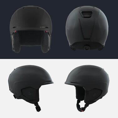 Безпечний, ідеально кліматично контрольований та комфортний лижний шолом з підкладкою, яку можна прати. Для дорослих M (55-59 см), чорний матовий