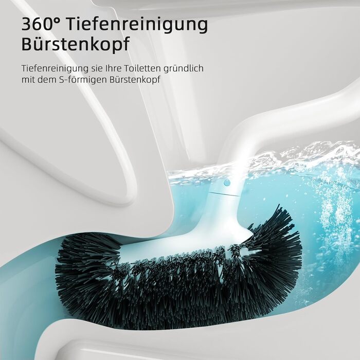 Набір щіток для туалету та тримачів Щітка для туалету щітка для туалету глибокого очищення з очищувачем обода - Гнучкий тримач щіт