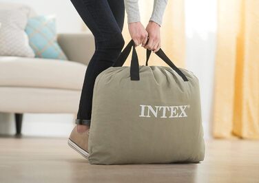 Надувне ліжко Intex Queen Essential Rest з Fiber-Tech RP, надутий розмір 152 см x 203 см x 46 см (64126ND)