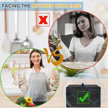 Пилозахисна кришка аерофритюрниці, термостійка, водонепроникна та пилонепроникна нейлонова кришка для фритюрниці, підходить для NinjaAF400EUCP/AF400EU/AF451EU/AF300EU