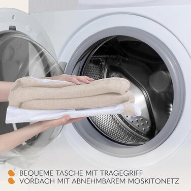 Дитяча колиска Lionelo Malin Evo, Дорожнє ліжечко для немовлят з матрацом, Дитяче дорожнє ліжечко, Дорожнє ліжечко, від 0 до 9 кг, Балдахін, Москітна сітка, Складана, Система гойдання, Регульоване положення лежачи, Швидке складання, Бежевий стандарт