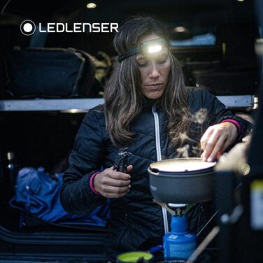 Акумуляторний світлодіодний налобний ліхтарик Ledlenser HF4R Core Світлодіодний налобний ліхтарик 500 люмен Водонепроникний налобний ліхтарик для пригод з червоним світлом Налобний ліхтарик для вулиці Водонепроникний налобний ліхтарик IP68 HF4R Core Black